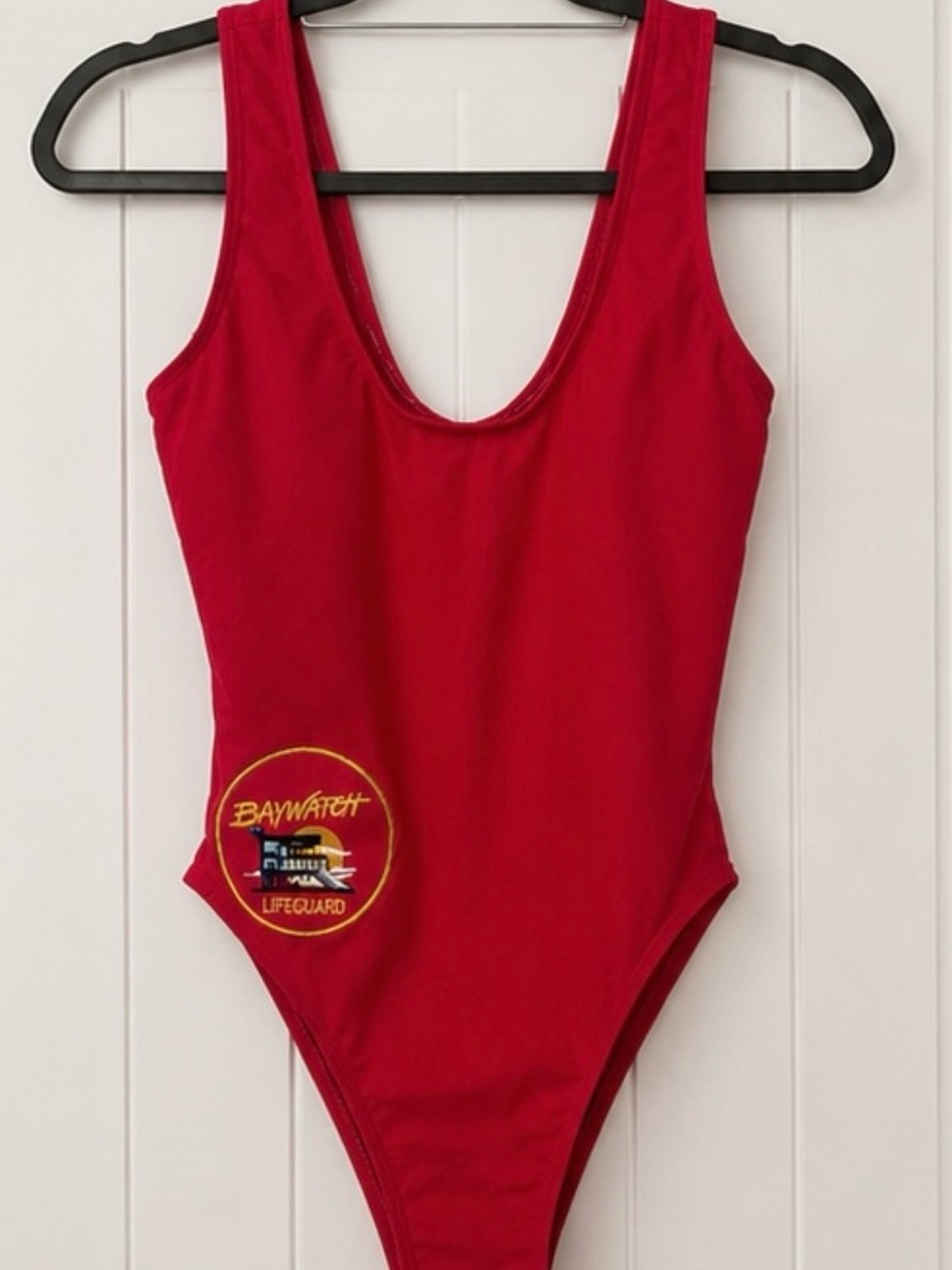 Red Lifeguard One-Piece Swimsuit